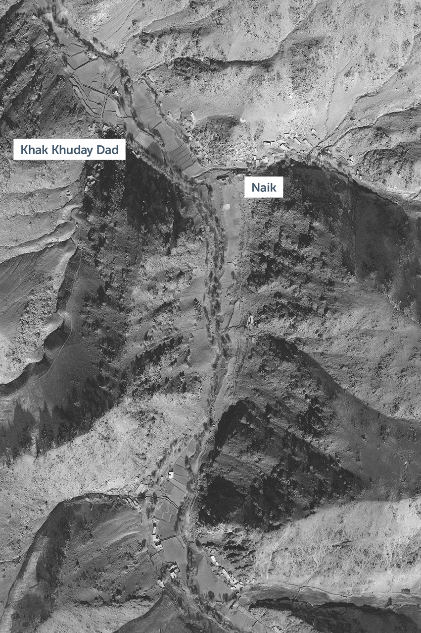 Satellite image of Tirgiran Valley, Baghlan province, Afghanistan